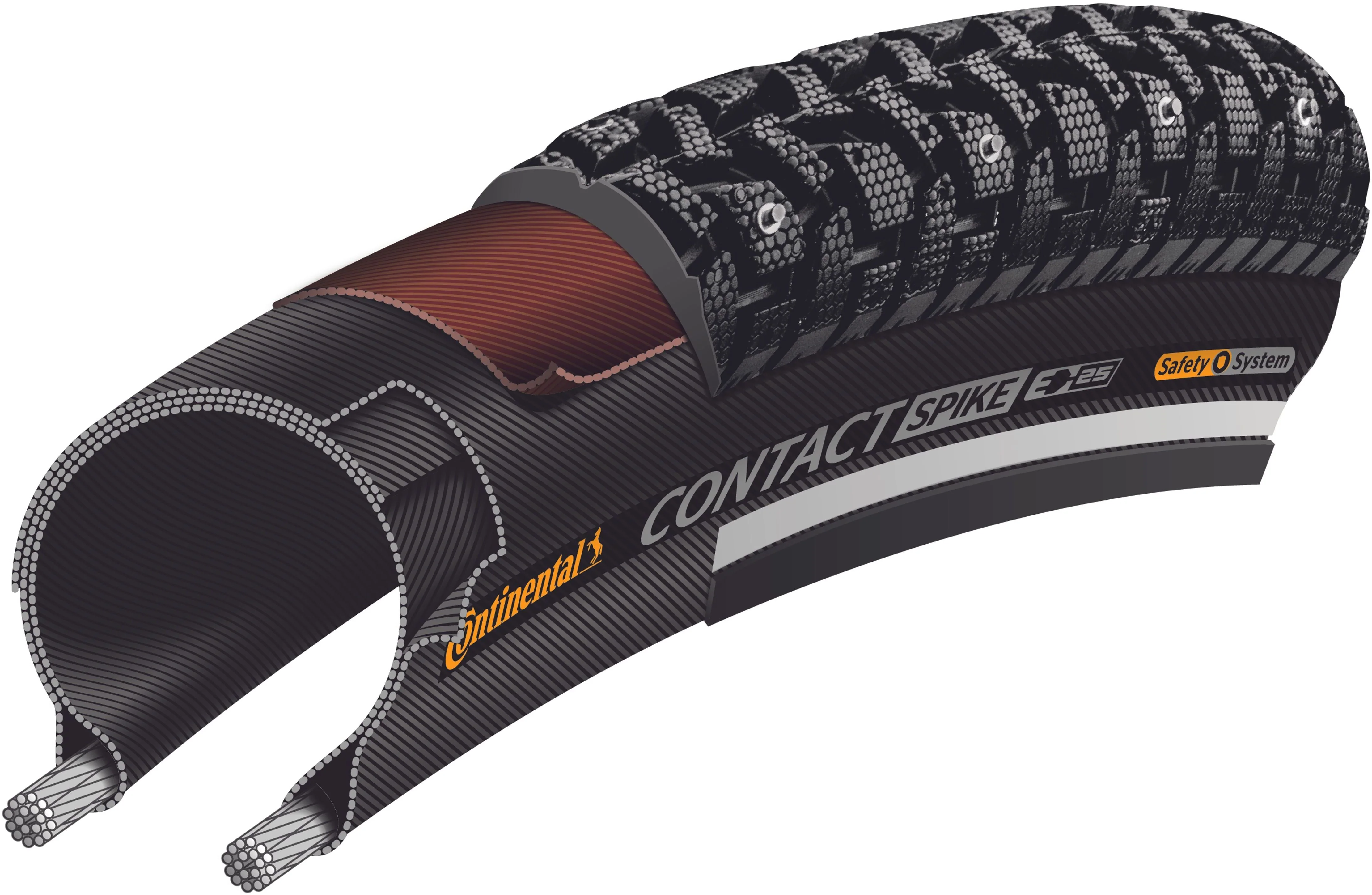 Continental Contact Spike 120 Drahtreifen 28x1.60" E-25 Reflex schwarz - Image 3