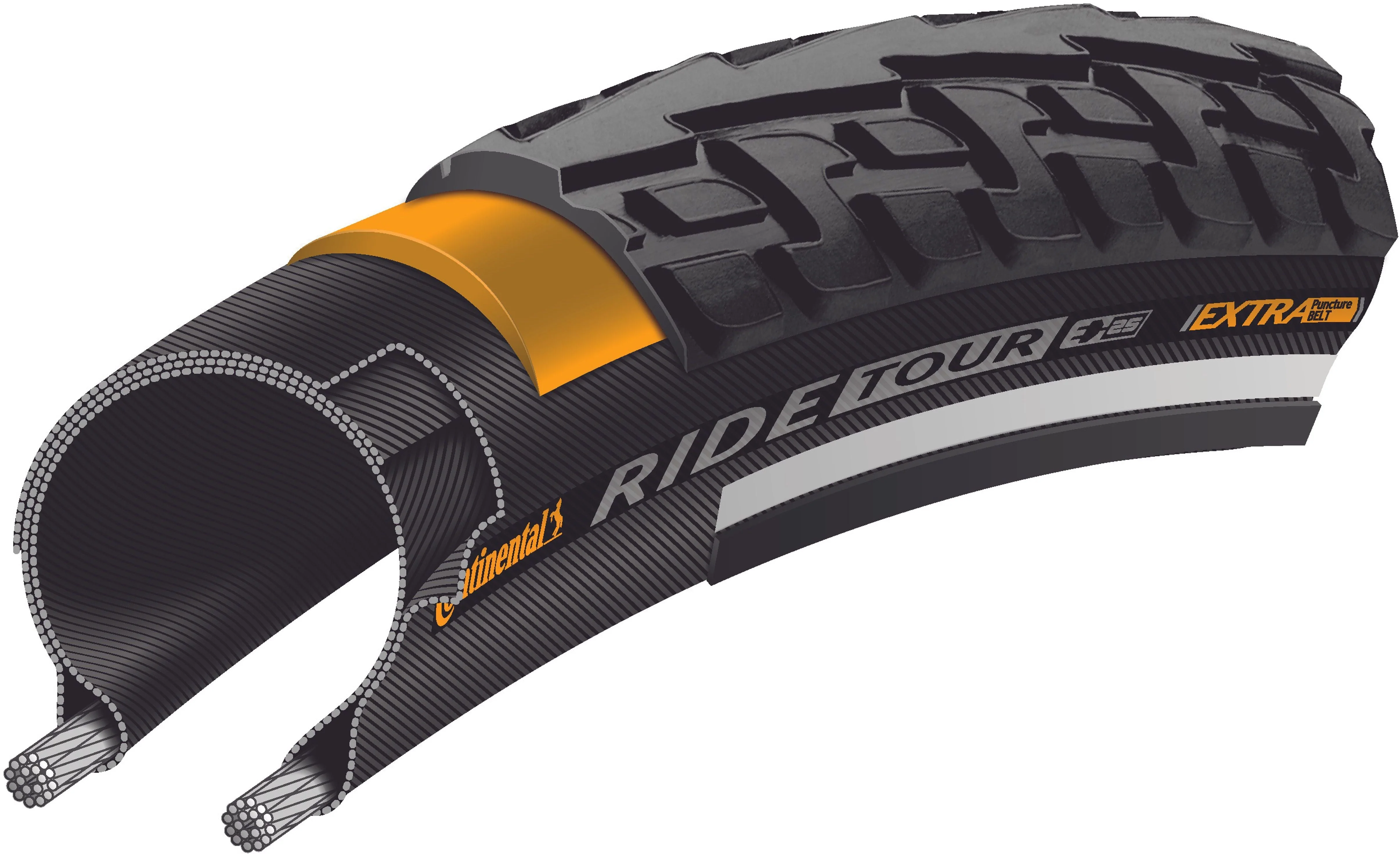 Continental Ride Tour 26 x 1,75 Zoll Draht schwarz/schwarz - Image 3