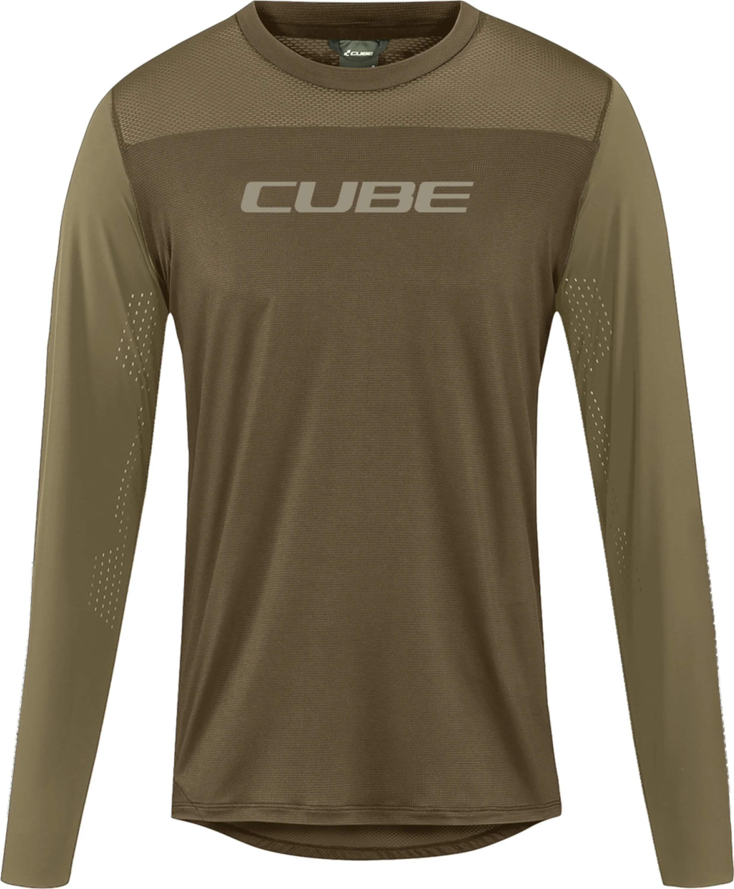 Cube MTB Rundhalstrikot PRO TM langarm olive