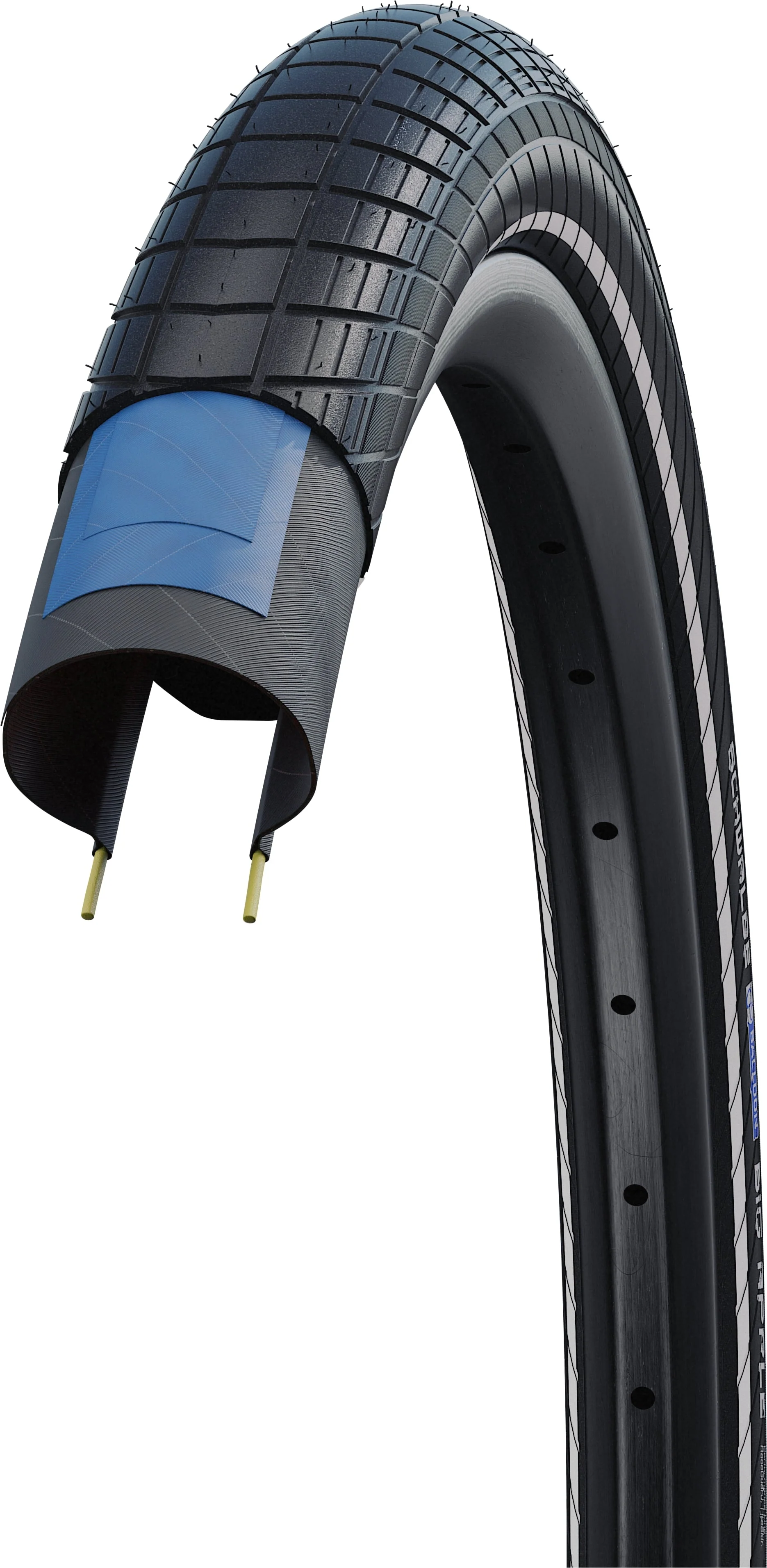 Schwalbe Big Apple Active Drahtreifen K-Guard Black 'n' Roll Reflex 12x2.00" schwarz/silber - Image 3