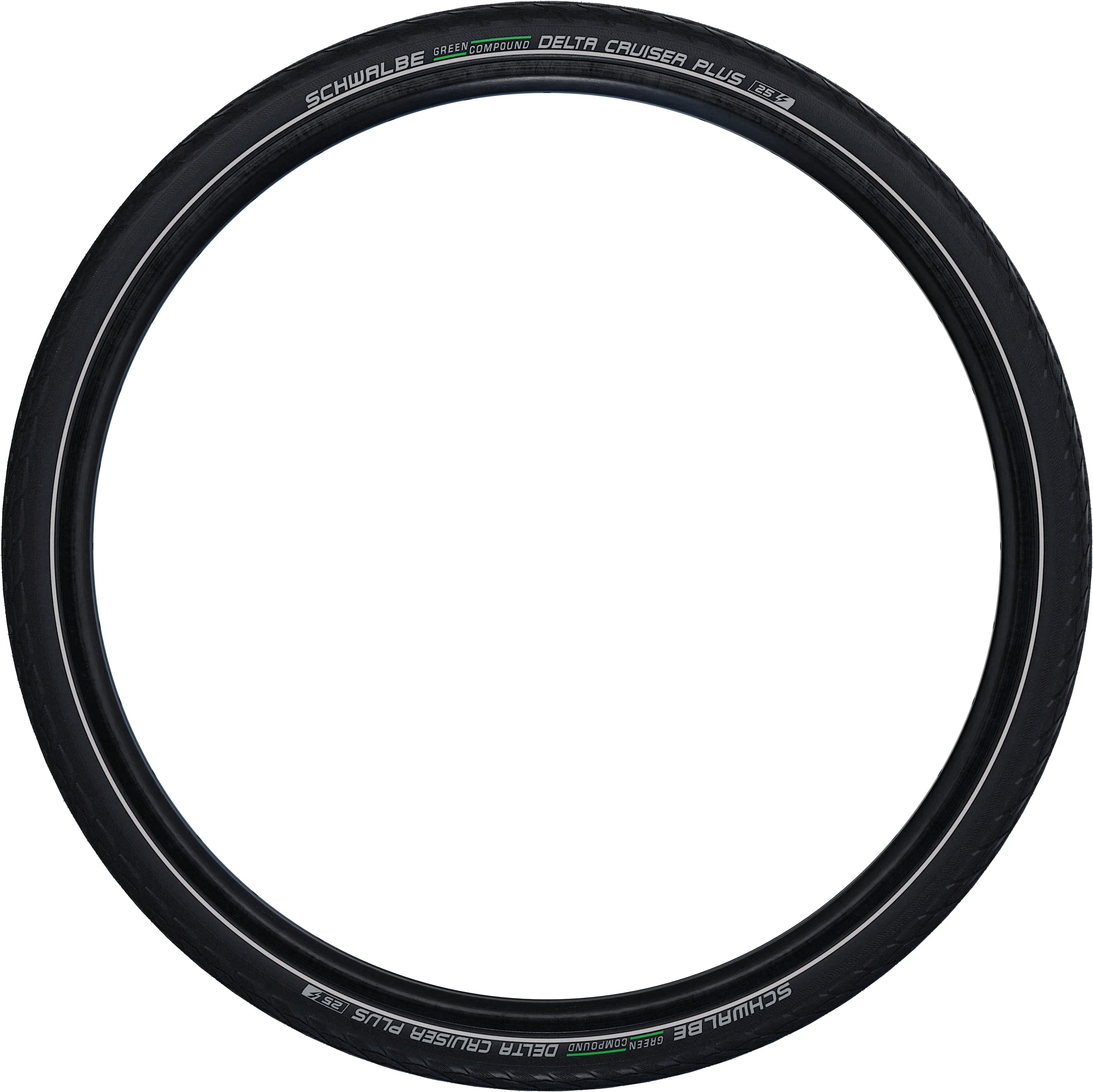 Schwalbe Delta Cruiser Plus Active Drahtreifen 20x1.75" PunctureG E-25 Green Compound Reflex schwarz - Image 2