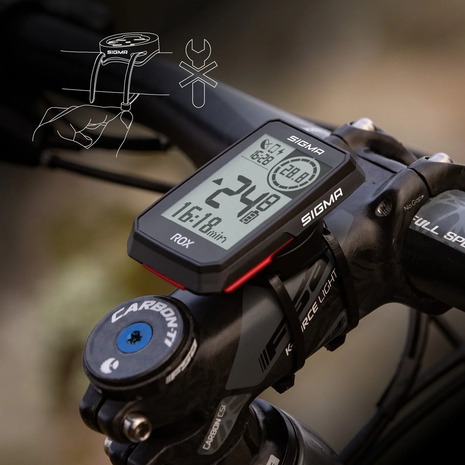 Sigma ROX 2.0 Fahrradcomputer inkl. Butler GPS Halterung schwarz - Image 6