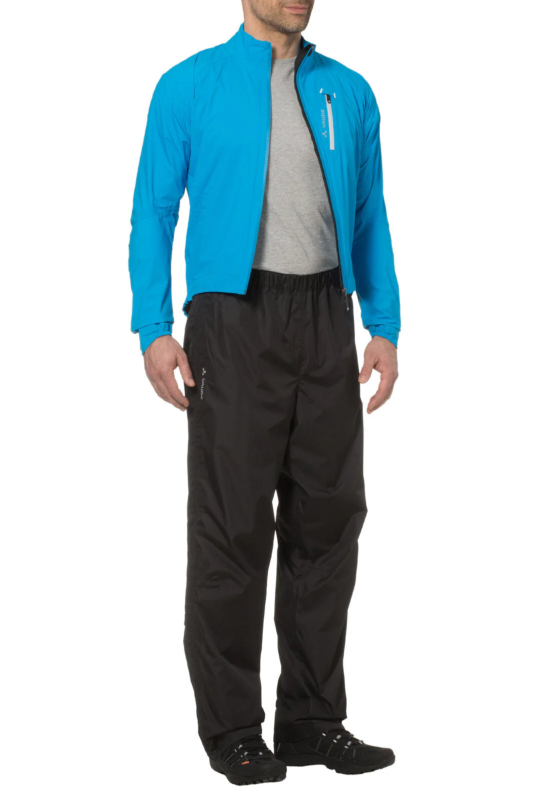 VAUDE M's Fluid Full-Zip Rain Pants II Herren schwarz - Image 6
